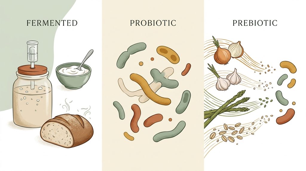 Fermented Foods, Probiotics and Prebiotics: What Is the Difference? 1 Fermented Foods, Probiotics and Prebiotics