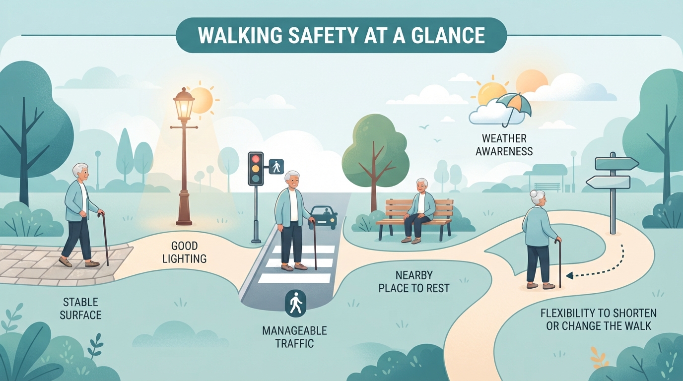 Daily Walking and Healthy Aging